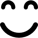 Emoticon square smiling face with closed eyes